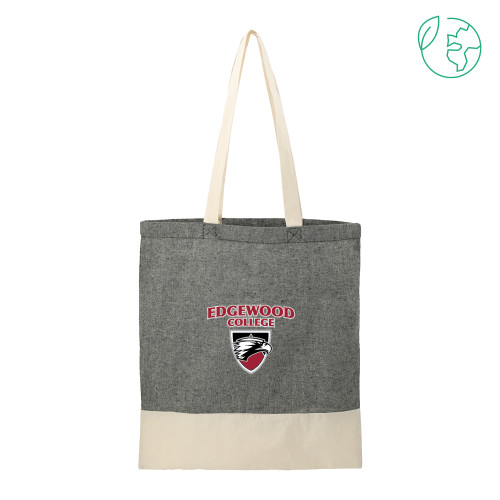  Split Recycled Black Cotton Twill Convention Tote - Official Logo