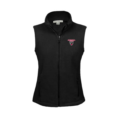 Edgewood Womens Black Fleece Full Zip Vest