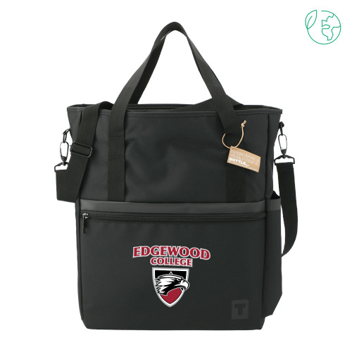  Tranzip Black Recycled Computer Tote - Official Logo