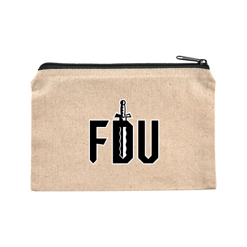  8oz. Natural Cotton Travel Pouch - FDU with Sword