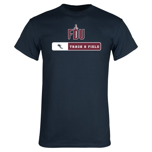  Navy T Shirt - FDU Track and Field