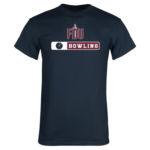  Navy T Shirt - FDU Bowling