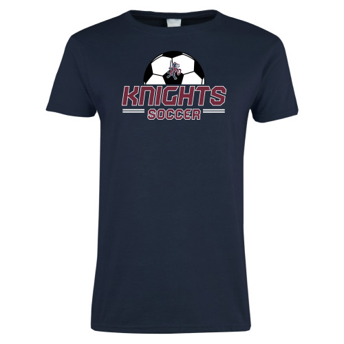 Womens Navy Short Sleeve Tee - Knights Soccer