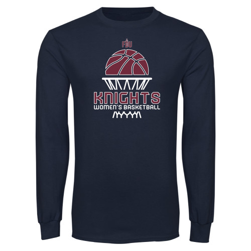  Navy Long Sleeve T Shirt - Knights Womens Basketball Net