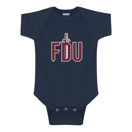  Navy Infant Onesie - FDU with Sword