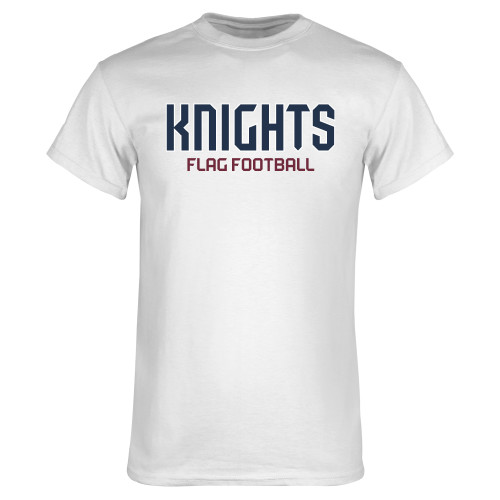  White T Shirt - FDU Knights Flag Football
