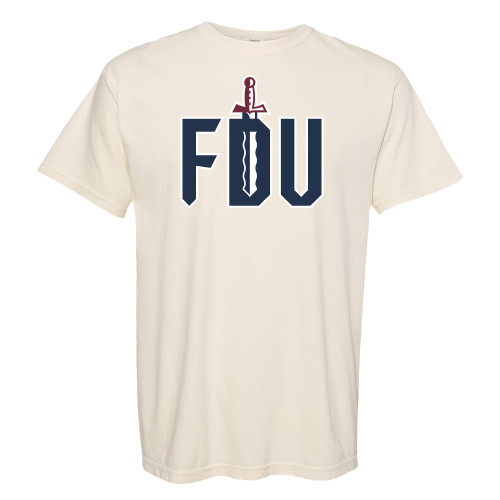  Comfort Colors Ivory T Shirt - FDU with Sword
