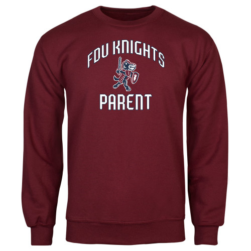  Maroon Fleece Crew - FDU Knights Script