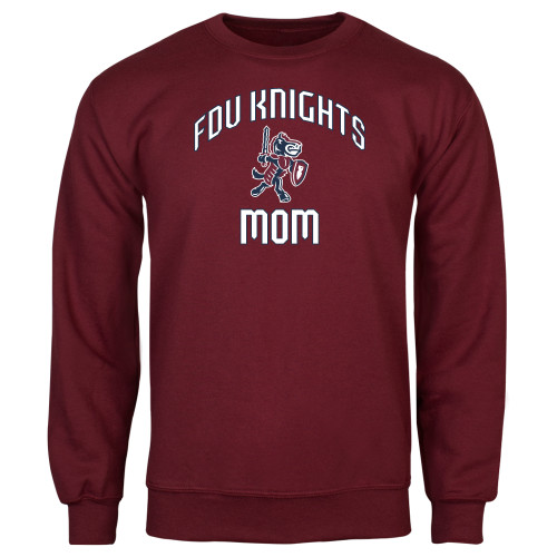  Maroon Fleece Crew - FDU Knights Mom