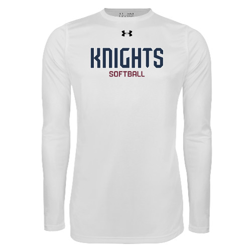 FDU Knights Under Armour White Long Sleeve Tech Tee