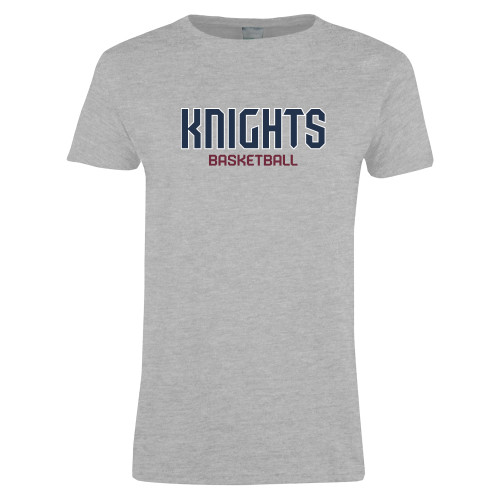  Womens Grey Short Sleeve Tee - FDU Knights Basketball