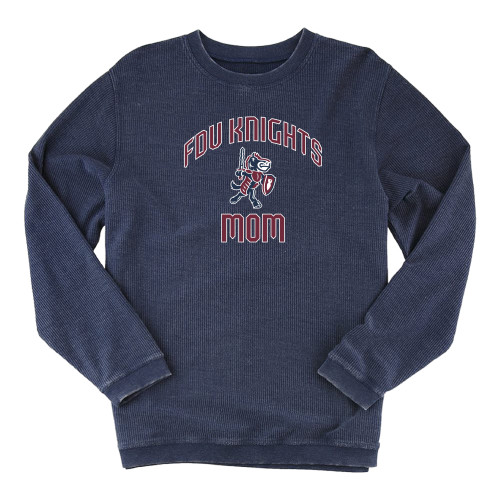  Boxercraft Womens Navy Corded Crew - FDU Knights Mom