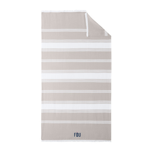  100% Cotton Sahara/White Beach Throw - FDU with Sword