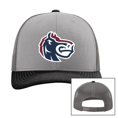  Richardson Grey/Charcoal/Black Trucker Hat - Fairleigh Knightro Head