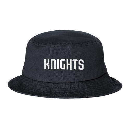  Sportsman Black Bucket Hat - Fairleigh Knights Wordmark