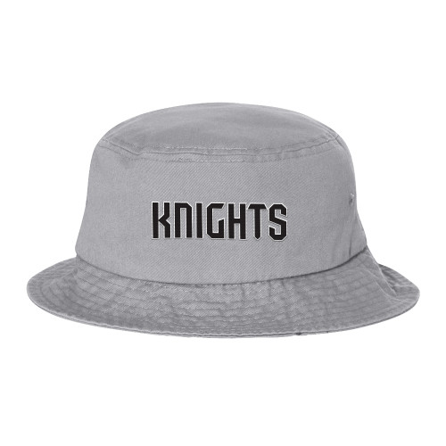  Sportsman Grey Bucket Hat - Fairleigh Knights Wordmark