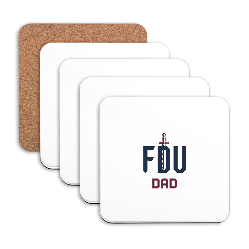  Hardboard Coaster w/Cork Backing 4/set - Fairleigh Knightro