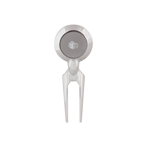  Silver Divot Tool/Ball Marker - Fairleigh Knightro Head Engraved