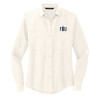 Thumbnail image for  Mercer + Mettle Womens Ivory Crepe Long Sleeve Camp Blouse