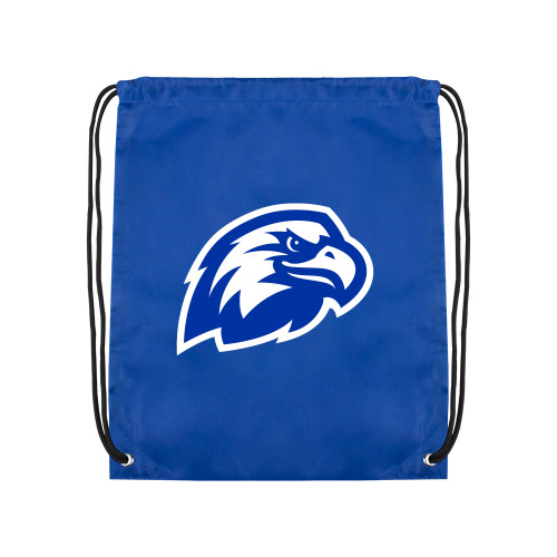  Royal Drawstring Backpack - Faulkner University Mascot Head