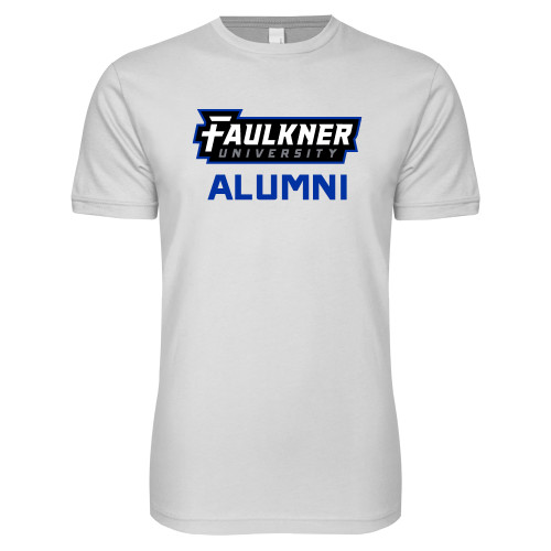  Next Level White SoftStyle T Shirt - Faulkner University Alumni