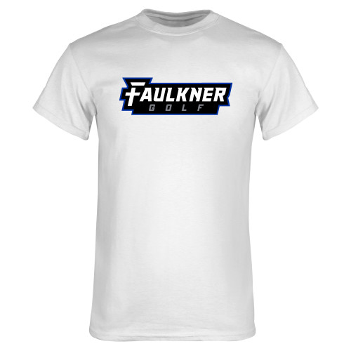  White T Shirt - Faulkner University Golf