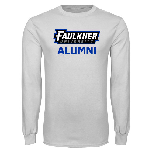  White Long Sleeve T Shirt - Faulkner University Alumni