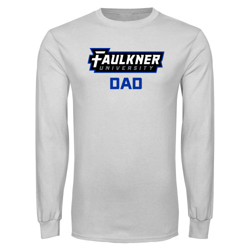  White Long Sleeve T Shirt - Faulkner University Dad