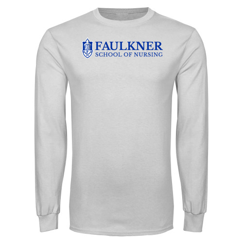  White Long Sleeve T Shirt - Faulkner University School of Nursing