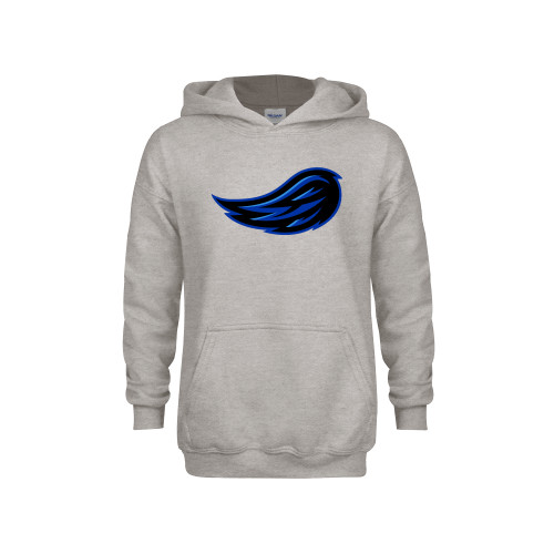  Youth Grey Fleece Hood - Faulkner University Wing
