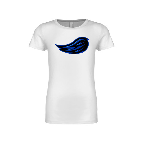  Next Level Girls White Fashion Fit T Shirt - Faulkner University Wing