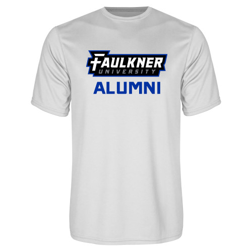  White Performance Tee - Faulkner University Alumni