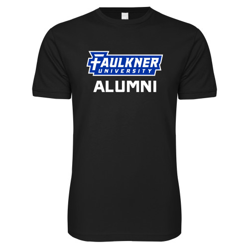  Next Level Black SoftStyle T Shirt - Faulkner University Alumni