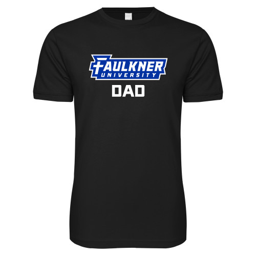  Next Level Black SoftStyle T Shirt - Faulkner University Dad