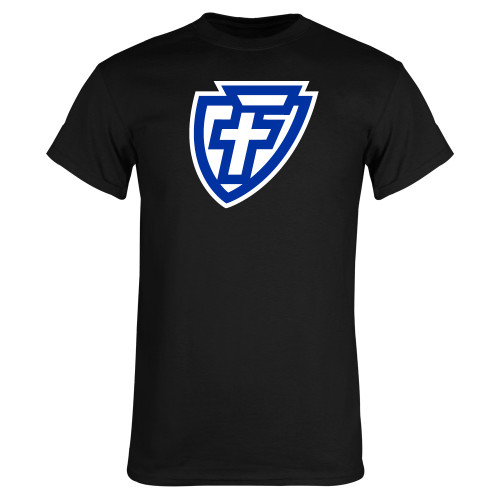  Black T Shirt - Faulkner University F Shield