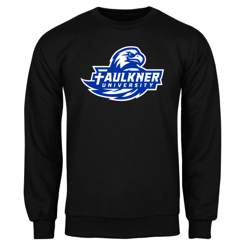  Black Fleece Crew - Faulkner University Primary Logo