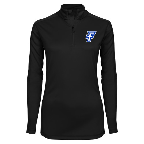  Syntrel Womens Black Interlock 1/4 Zip - Faulkner University F