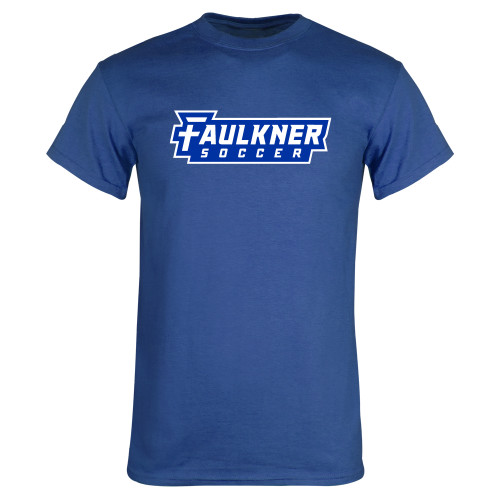  Royal T Shirt - Faulkner University Soccer