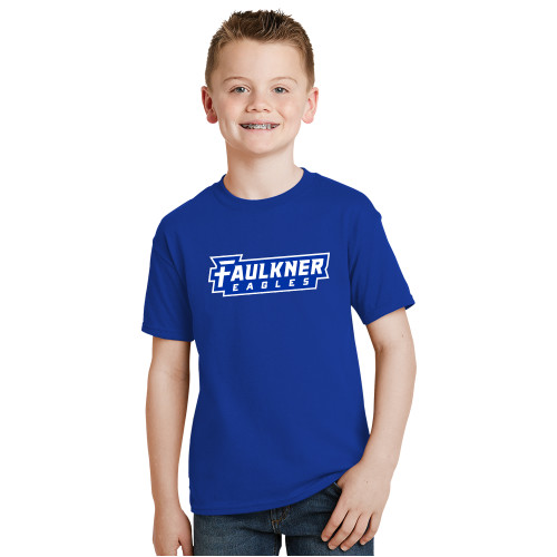  Youth Royal T Shirt - Faulkner Eagles