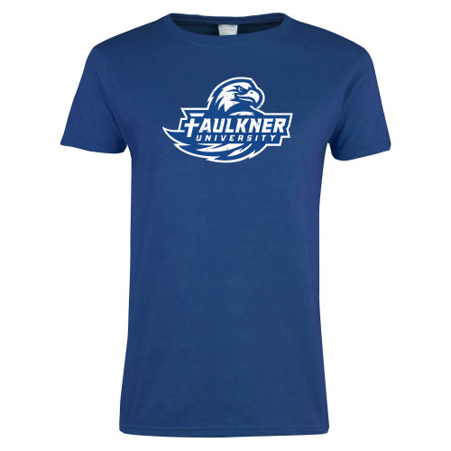  Womens Royal Short Sleeve Tee - Distressed