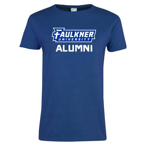  Womens Royal Short Sleeve Tee - Faulkner University Alumni