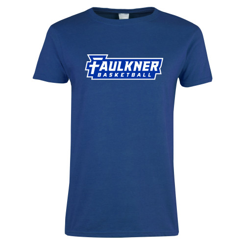  Womens Royal Short Sleeve Tee - Faulkner University Basketball
