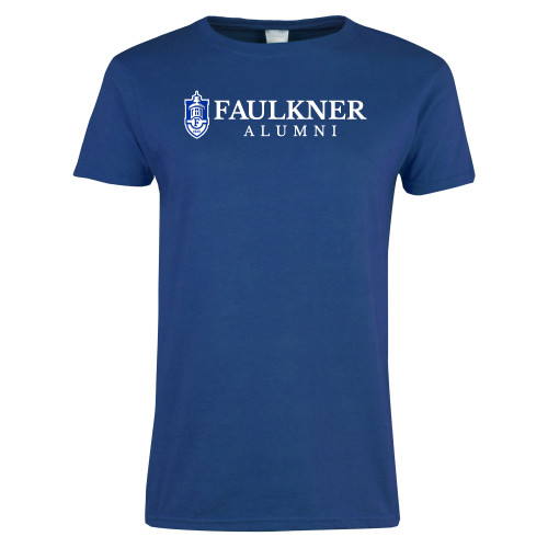  Womens Royal Short Sleeve Tee - Faulkner Alumni