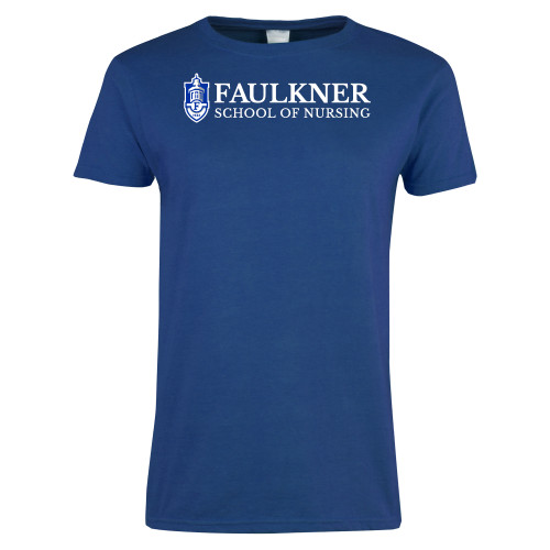  Womens Royal Short Sleeve Tee - Faulkner University School of Nursing