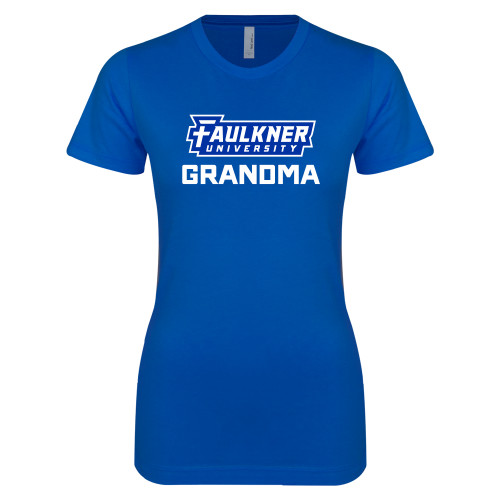  Next Level Womens Royal Boyfriend Tee - Faulkner University Grandma