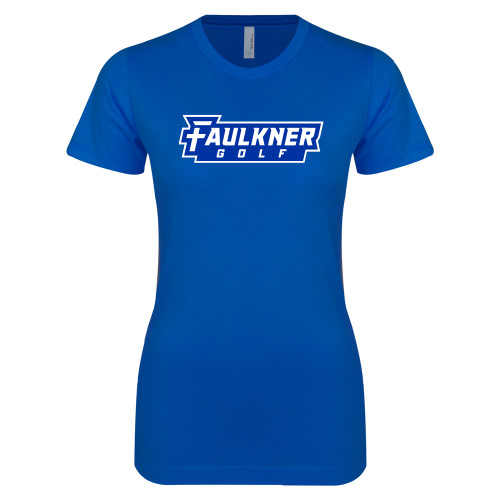  Next Level Womens Royal Boyfriend Tee - Faulkner University Golf