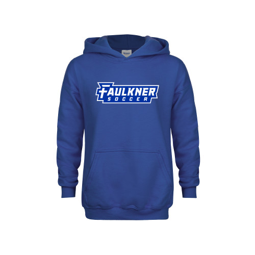  Youth Royal Fleece Hoodie - Faulkner University Soccer