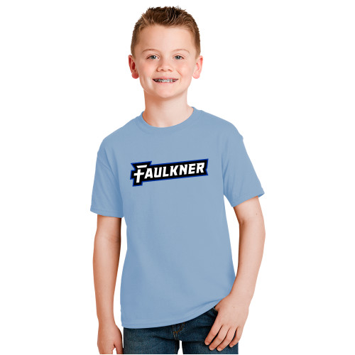  Youth Light Blue T Shirt - Faulkner