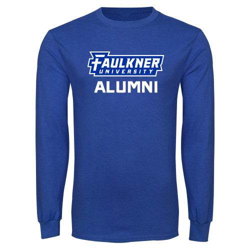  Royal Long Sleeve T Shirt - Faulkner University Alumni