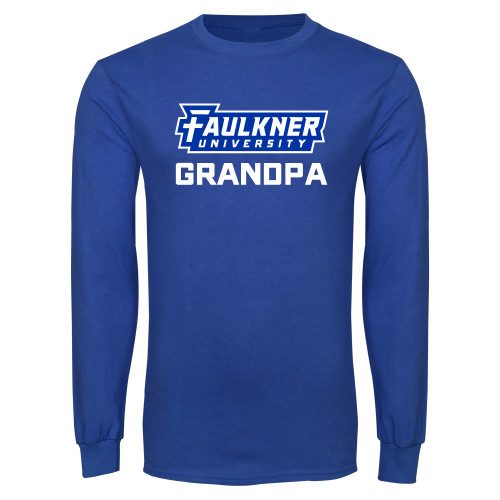  Royal Long Sleeve T Shirt - Faulkner University Grandpa